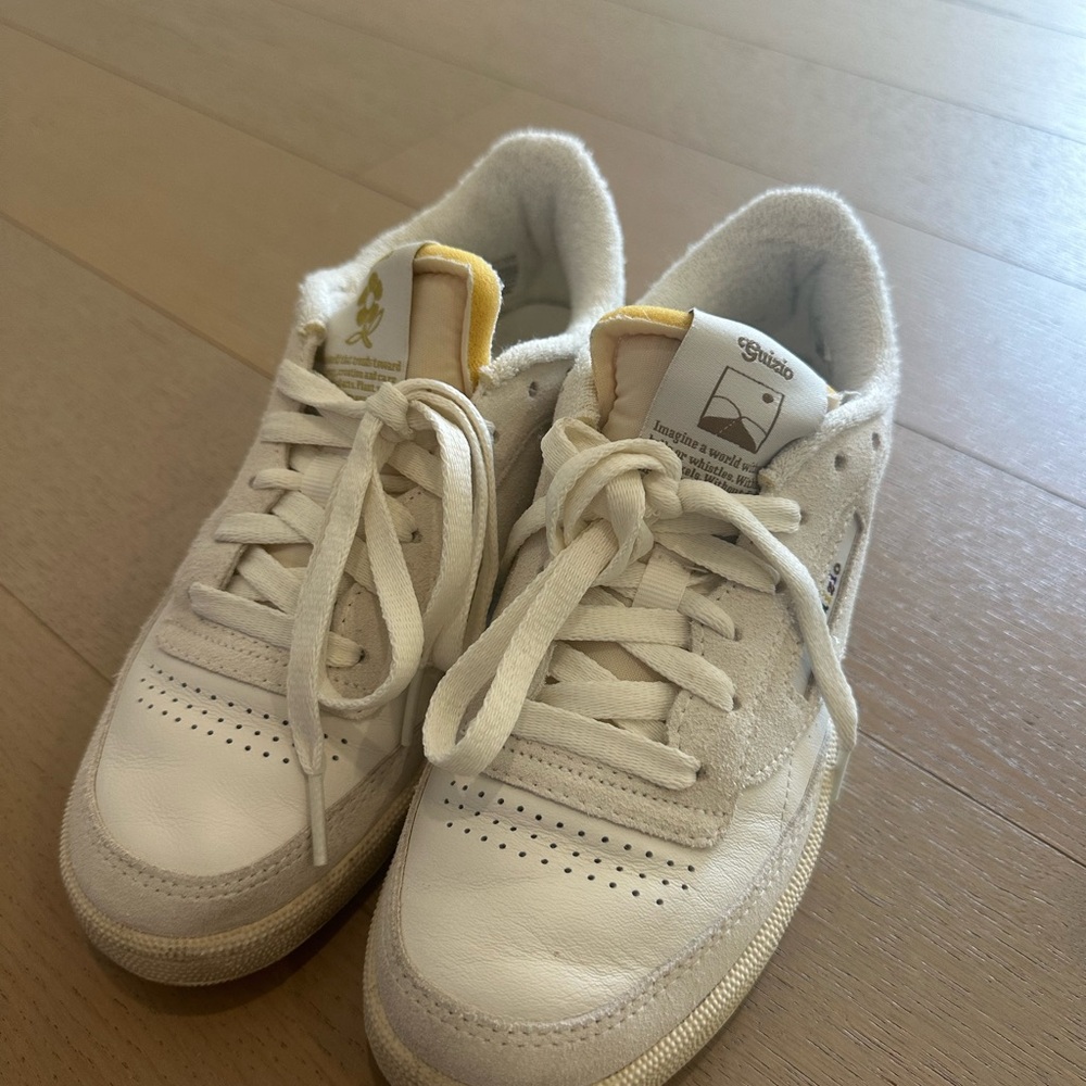 Danielle Guizio x Reebok Cream Suede Sneakers